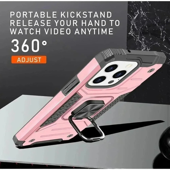 Skycase Compatible for iPhone 13 Pro Max 6.7’’ Dual Layer Case W/Ring Kickstand - Picture 5 of 8